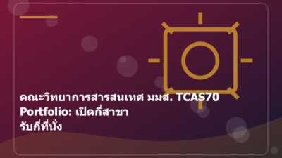 คณะวิทยาการสารสนเทศ มมส. TCAS70 Portfolio: เปิดกี่สาขา รับกี่ที่นั่ง